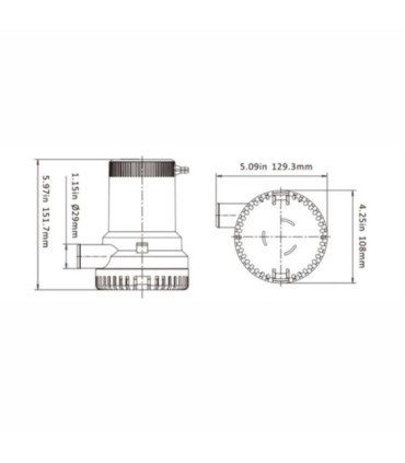 Bomba Seaflo achique sumergible 12v 2000 GPH