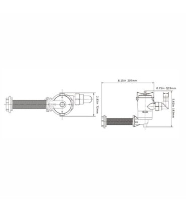 Pompe pépinière à angle spécial Seaflo 12v 800 GPH