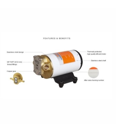 Pompe de transfert huile/diesel Seaflo 12V 12 LPM