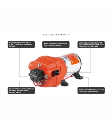 Seaflo automatic pressure switch pump 12v 12.5 LPM