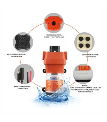 Bomba Seaflo presostato automatica 12v 12,5 LPM