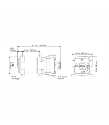 Seaflo automatic pressure switch pump 12v 12.5 LPM