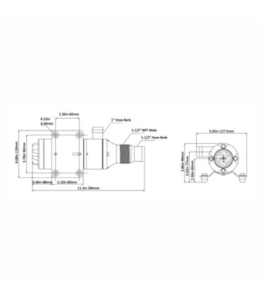Pompa maceratore Seaflo serbatoi/WC 12v 45LPM