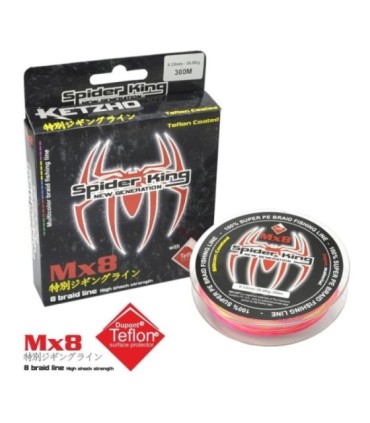 Multifilamento Spiderking MX8 Teflon Multicolor bobina 300 metros
