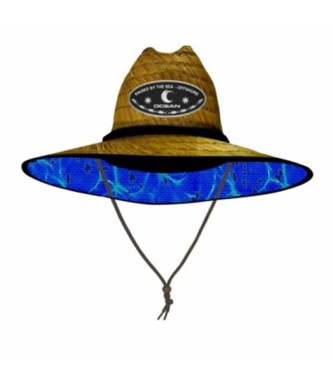 Chapeau Ocean Straw Seawave Mat Marron Adulte T58