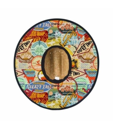 Sombrero Ocean Straw Hollow Surf Popurri Adulto T58