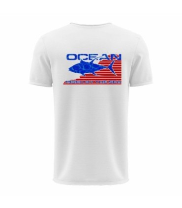 T-shirt Oceano T-shirt Atum Bluered Branco Vários tamanhos