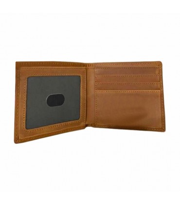 Ocean RFID Carteira Cavalo De Couro Marrom 10.5x8.5cm