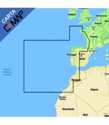 Cartografia C-Map Reveal Larga - Oeste de Europa M-EW-Y228-MS