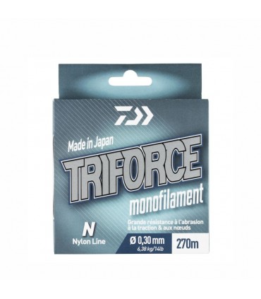 Bobina filamento Daiwa Triforce Gris 270M varias medidas