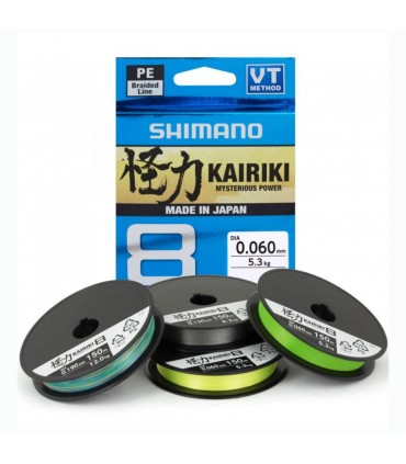 Bobina Kairiki PE Shimano 300 mètres vert plusieurs mesures