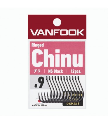 Gancho de Vanfook Anelado Chinu NS Preto vários tamanhos