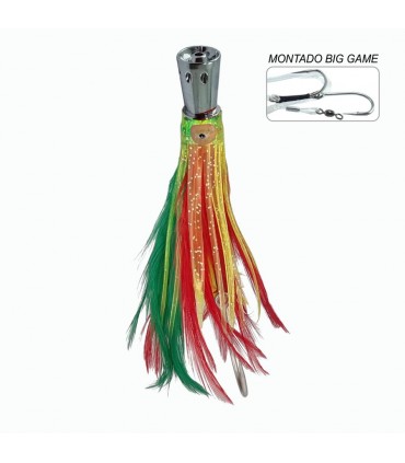 Bait Cone Iron Feather 12.5cm 20gr Monté diverses couleurs