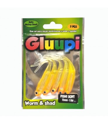 Vinile Gluupi Fishi soft 50mm 0,7gr confezione 5 unità
