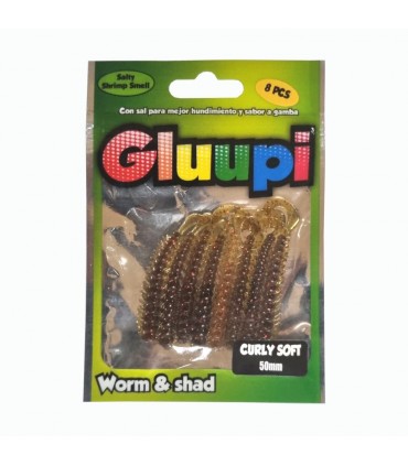 Vinile Gluupi Curly soft 50mm Pack 8 Unità