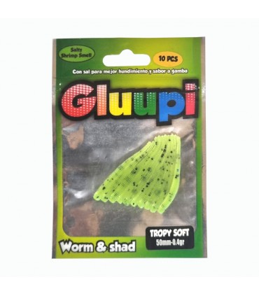 Gluupi Tropy soft vinyl 50mm-0.4gr Pack 10 Units