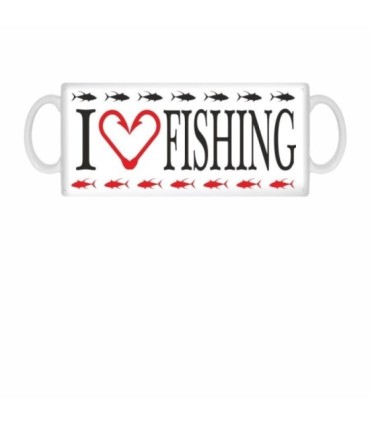 Taza blanca I Love Fishing white