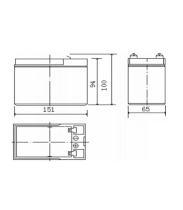 Batterie AGM 12v 7amp 151x64x94