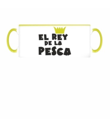 Mixcolor yellow the king of fishing Mug