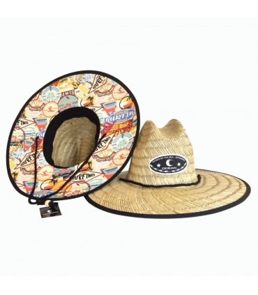 Chapéu popurri surf oco palha oceano adulto T58
