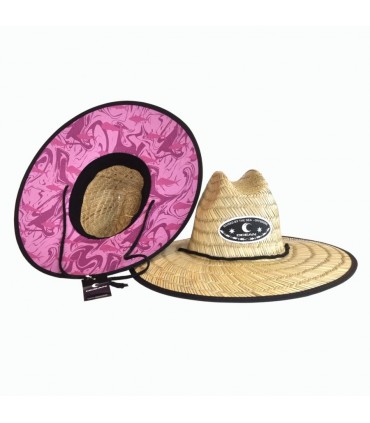 Ocean Straw Hollow Pink Wave Hat Adult T58