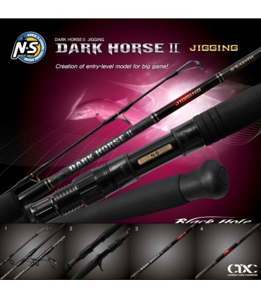 Caña Black Hole Jigging S Dark Horse II 150-300gr 1,62m