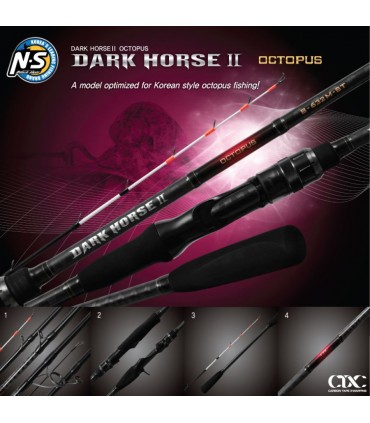 Canne Black Hole Spinning S Dark Horse II Octopus 20-100gr 2,84m