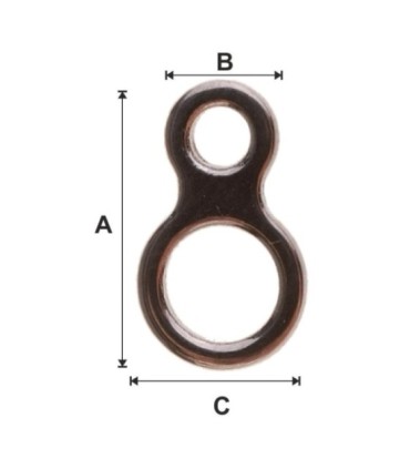 Anello SR8 dobe Fisherpro in acciaio inox