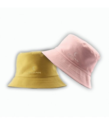 Chapéu Bucket Reversível Ocean 58 Salmão/Amarelo Dourado